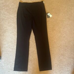 🔥📸 Size 16 Danielle Bernstein Black Women's Pants, NWT, front slit at ankle